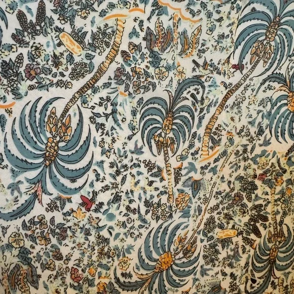 Max Studio Sleeveless Top w/Fun Tropical Palm Tree Design  LARGE    #Y - Picture 8 of 11